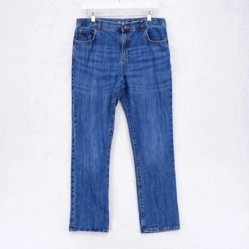 The Children's Place Straight‎ Jambes Droites Blue Denim Boys Jeans 18 Husky